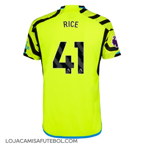 Camisa de Futebol Arsenal Declan Rice #41 Equipamento Secundário 2023-24 Manga Curta